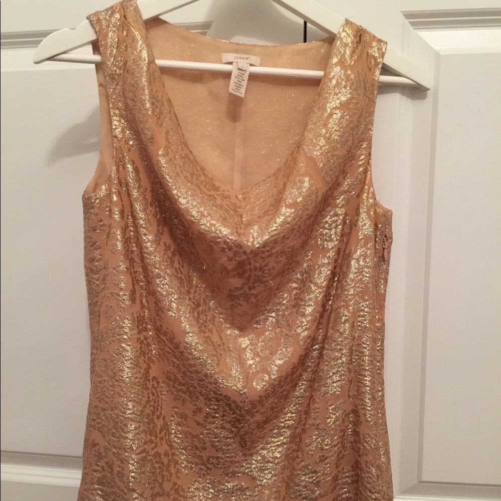 Jcrew metallic silk shirt